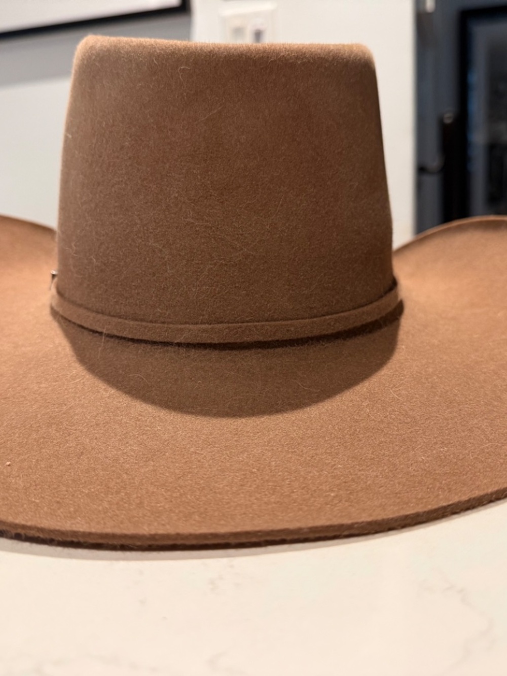 Brown Cowboy Hat - Biggar Hats Decatur, TX Size 7 1/8 - Picture 3 of 5